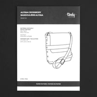 Modèle de papier Alyssa Crossbody - Détail produit