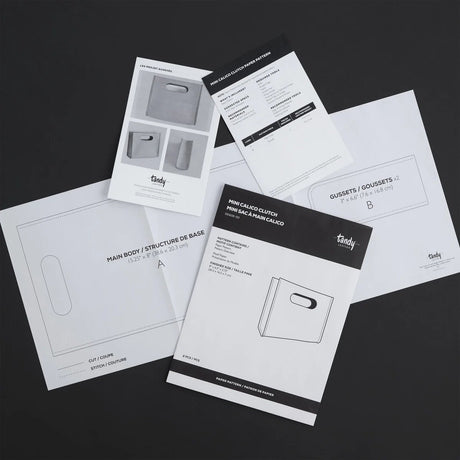 Modèle de papier d’embrayage Mini Calico - Détail produit