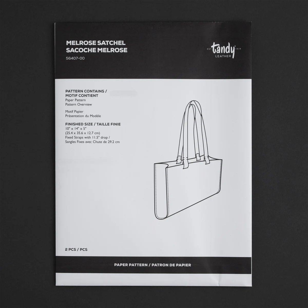 Modèle de papier de sac à main Melrose - Vue alternative