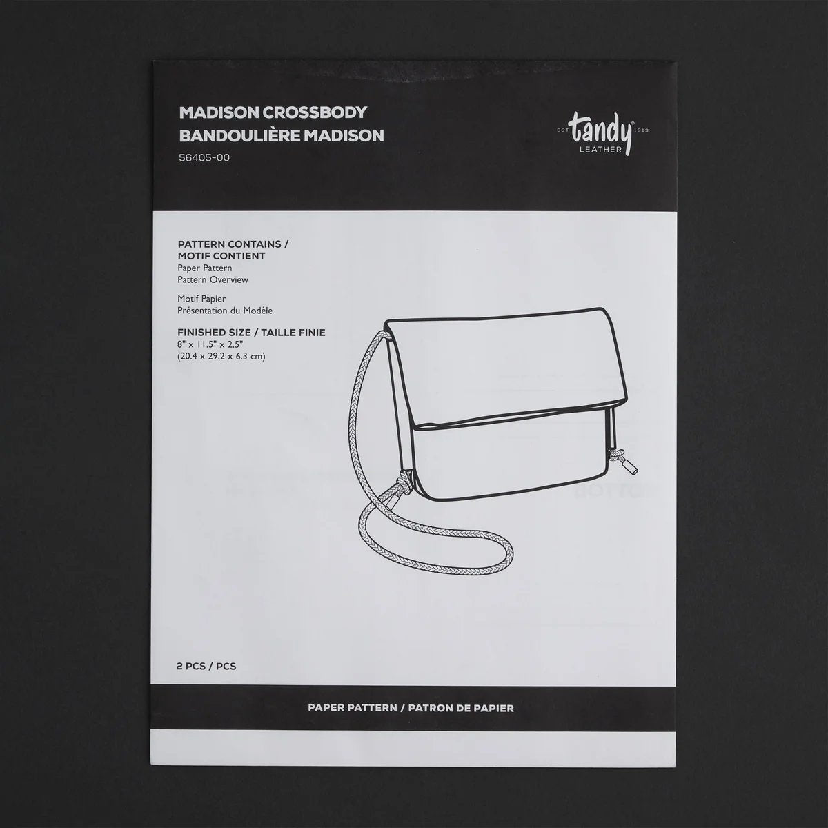 Modèle de papier Madison crossbody - Vue alternative