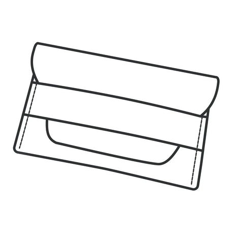 Modèle de papier pour étui à cartes Aspen - Vue principale