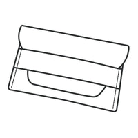 Modèle de papier pour étui à cartes Aspen - Vue principale