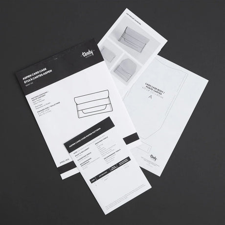 Modèle de papier pour étui à cartes Aspen - Détail produit