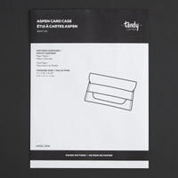Modèle de papier pour étui à cartes Aspen - Zoom détaillé