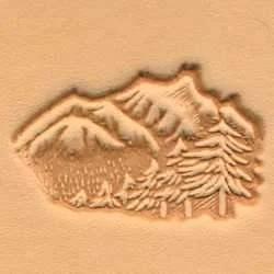 Montagnes Et Arbres Craftool® Matoir 3D - Fourniture maroquinerie cuir
