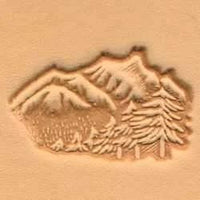 Montagnes Et Arbres Craftool® Matoir 3D - Fourniture maroquinerie cuir
