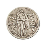 Oregon Trail Half Dollar Concho Screwback 1-3/8" (35Mm) - Fourniture maroquinerie cuir