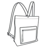 Patron en papier pour sac à dos Brooklyn - Vue principale