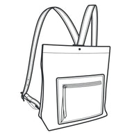 Patron en papier pour sac à dos Brooklyn - Vue principale