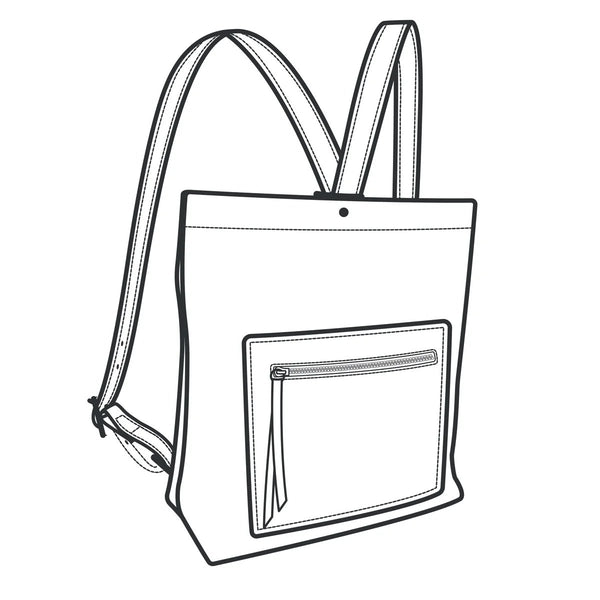 Patron en papier pour sac à dos Brooklyn - Vue principale