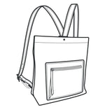 Patron en papier pour sac à dos Brooklyn - Vue principale
