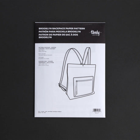 Patron en papier pour sac à dos Brooklyn - Vue alternative