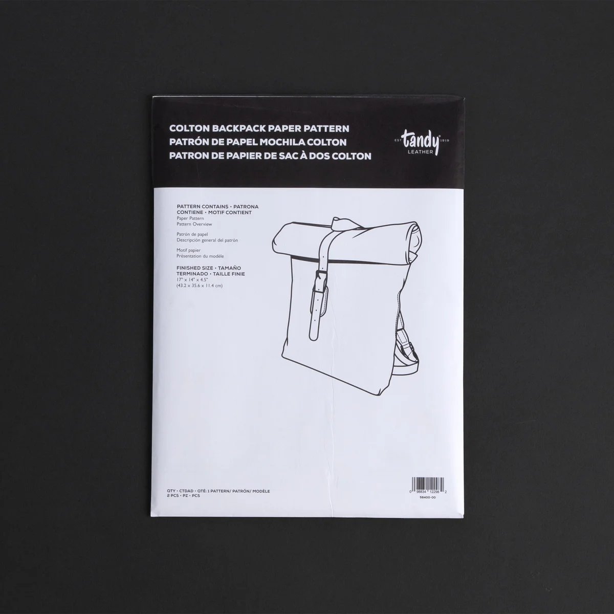 Patron en papier pour sac à dos Colton - Vue alternative
