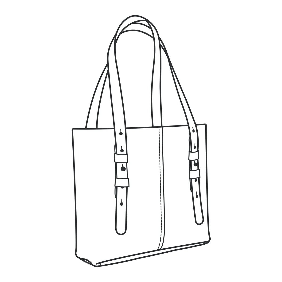 Patron en papier pour sac Serena - Vue principale