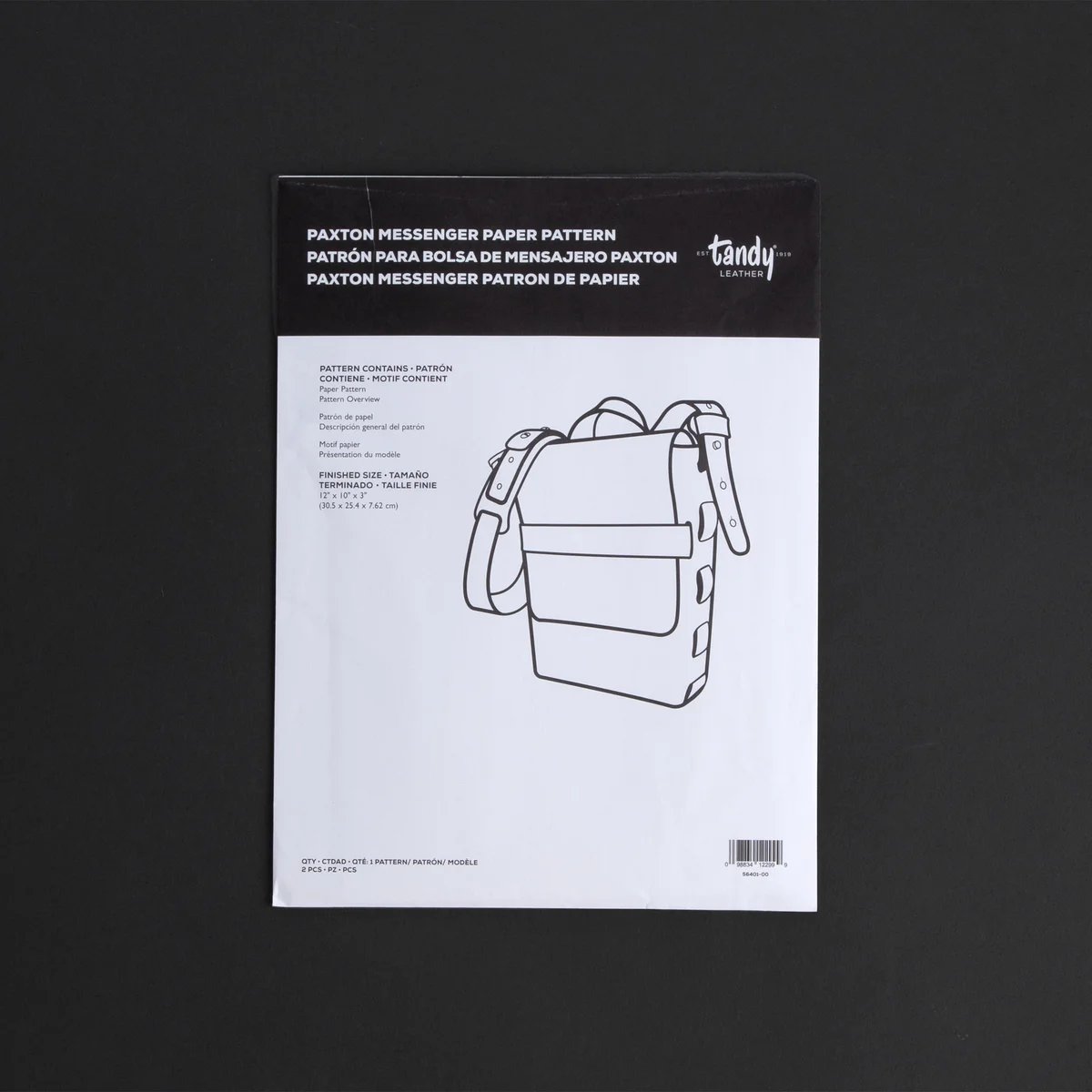 Paxton Messenger Bag Patron en papier - Détail produit