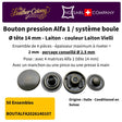 Pressions Alfa1 12.5Mm-14Mm En Laiton Made In Italy (4 Couleurs) - Image 8