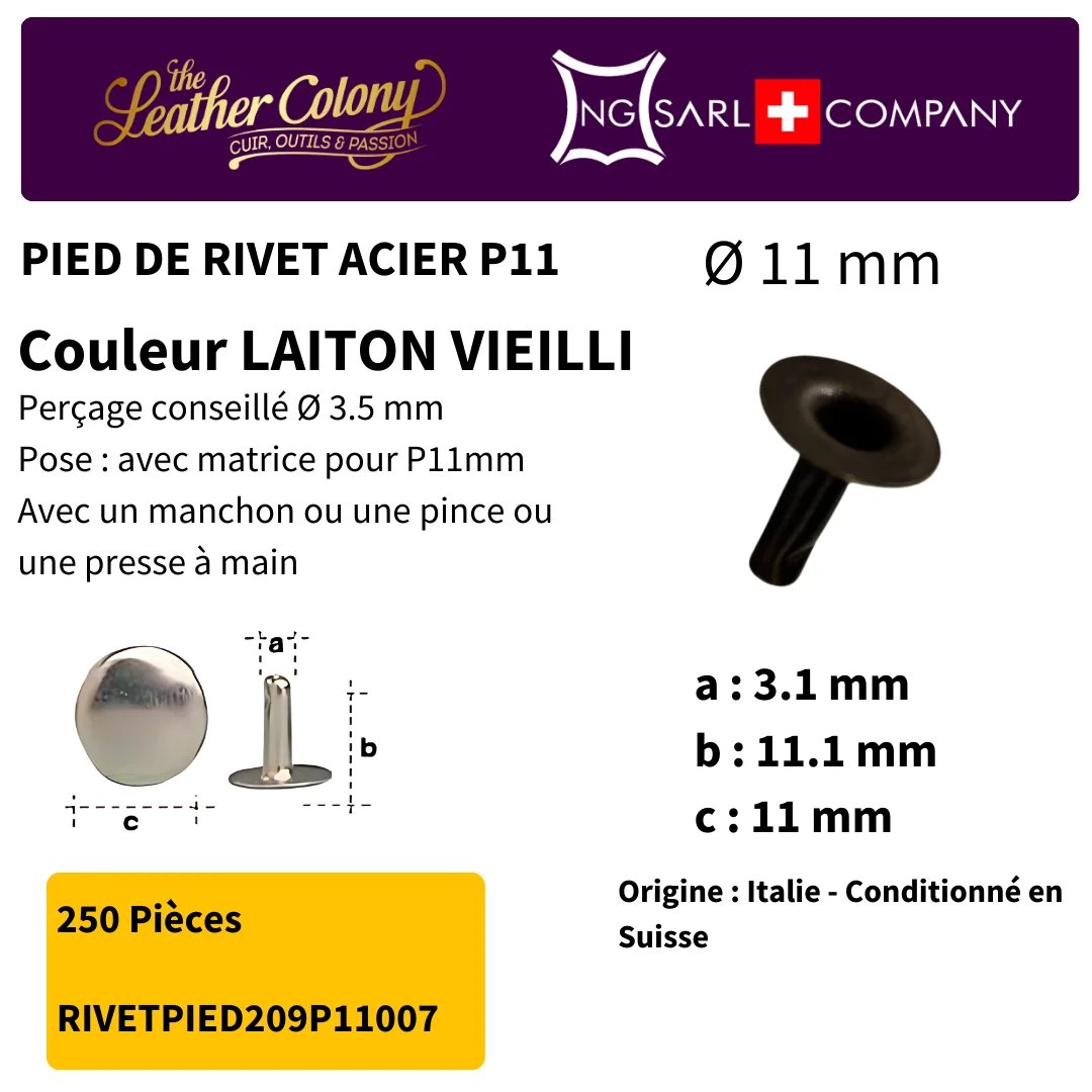 Rivets En Acier (Pied) 4 Couleurs - Image 6