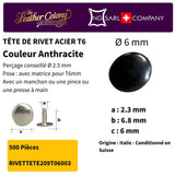 Rivets En Acier (Tete) 4 Couleurs - Image 12