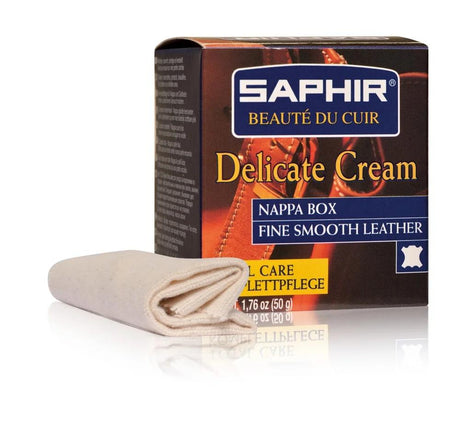 Saphir Crème Délicate (Avec Chamoisine) 50Ml - Fourniture maroquinerie cuir