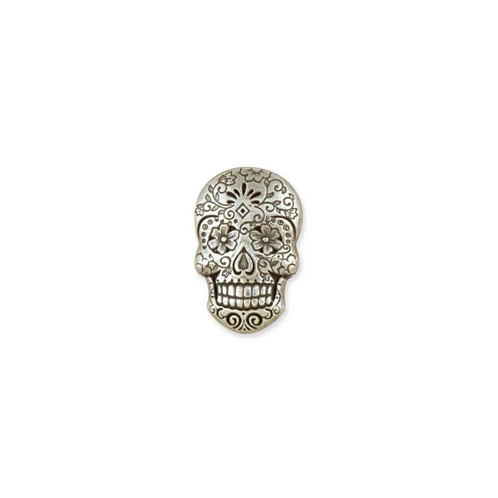 Sugar Skull Conchos Antique Silver Plate/Nickel Free - Vue principale