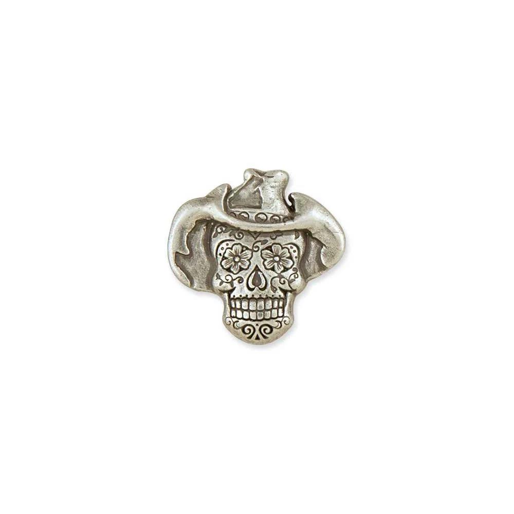 Sugar Skull Conchos Antique Silver Plate/Nickel Free - Détail produit