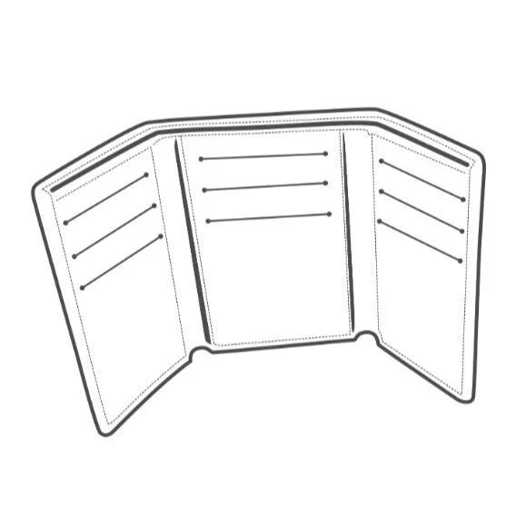 Tandypro® Tri-Fold Wallet 9-Card Template - Détail produit
