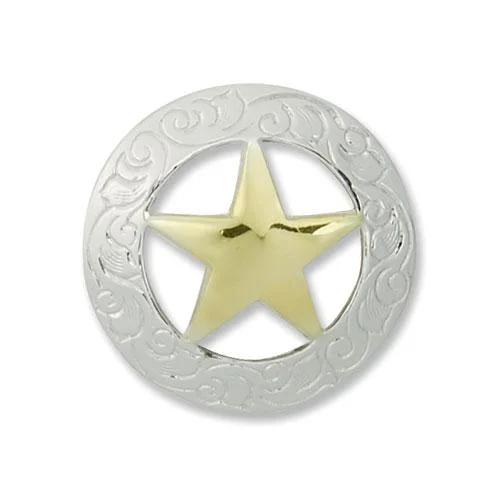 Texas Star Concho 1-3/16" (30 Mm) - Fourniture maroquinerie cuir