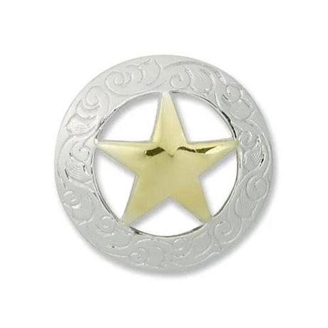 Texas Star Concho 1-3/16" (30 Mm) - Fourniture maroquinerie cuir