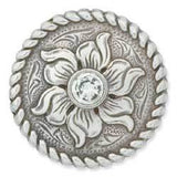 Concho De Fleurs De Cristal 1" (25 Mm)